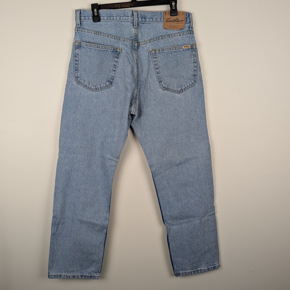 Levi Strauss Signature Regular Fit Jeans Mens 34x29 Light Wash Blue Denim W0866 - Picture 4 of 12